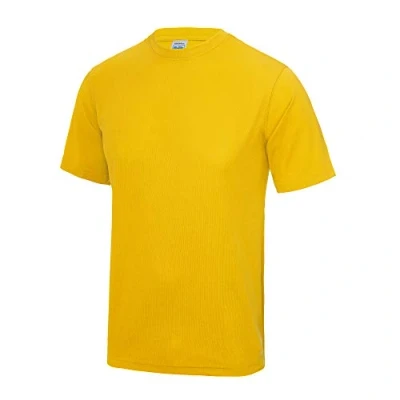 Image of Just Cool Mens Performance Plain T Shirt (S) (Gold)