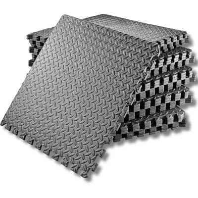Image of SAKUSEI Thick Heavy Duty Gym Flooring Interlocking Floor Mat EVA Soft Foam Yoga 60cm (24 Mats (96 sq ft.))