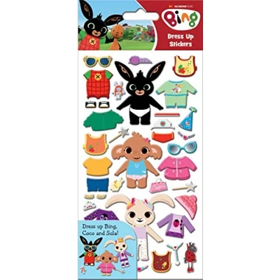 Image of Paper Projects 01.70.34.003 Bing Bunny Chunky Foam Dress Up Stickers, Multicoloured, 24.5cm x 11cm