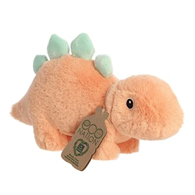 Image of Aurora, 35058, Eco Nation Steggy Stegosaurus Dinosaur, 8In, Soft Toy, Orange