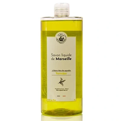 Image of Maison du Savon de Marseille French Liquid Soap Hand Wash made with Organic Olive Oil Verbena Fragrance 1 Litre