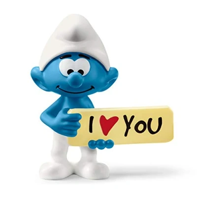 Image of SCHLEICH 20823 Smurf with sign Pre School Smurfs Toy Figurine for children aged 3+
