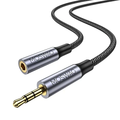 Image of MOSWAG 2.5mm Male to 3.5mm Female,2.5mm Stereo Female Audio Connection Adapter Cable for Headphones/Amplifier,Balanced Plug Gold Plated Converter Connector