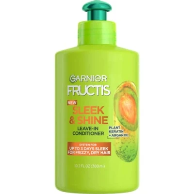 Image of Garnier Fructis Sleek &amp; Shine Intensely Smooth Leave In Conditioning Cream 10.2 oz