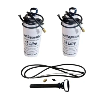 Image of Moorcut Direct Ltd 2 x Dust Suppression Water Bottles with Spare Parts Kit 16L for Stihl Makita etc. Saws Control Connector,White &amp; Blue
