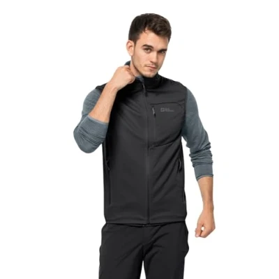 Image of Jack Wolfskin Mens Highest Peak M Vest, Black, L EU