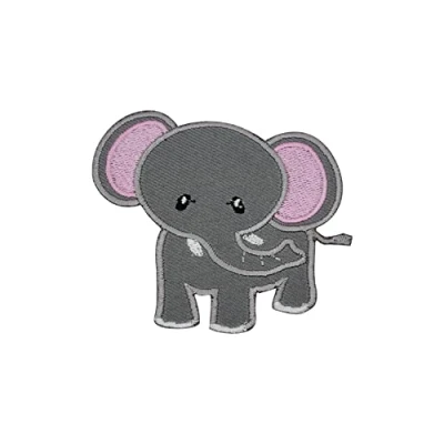 Image of Cute Baby Elephant Patch Iron On Sew Embroidery Badge Country
