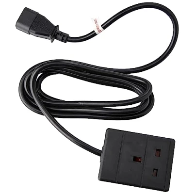 Image of Pro Power IEC C14 Plug to 10A UK Socket Lead, 2m