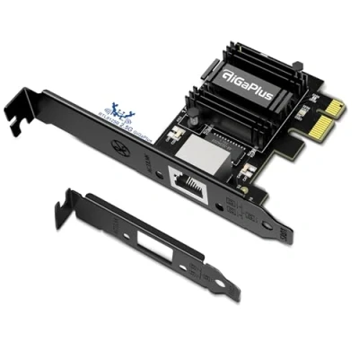 Image of 2.5Gb PCIe Network Card, GiGaPlus 2500Mbps Ethernet Interface Adapter, with Realtek RTL8125B, Wake on LAN, 2.5G NIC Compliant Windows/Linux/MAC OS