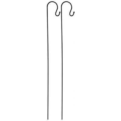 Image of Selections 2 x Shepherd&#039;s Crook Hook Stand for Bird Feeders &amp; Candle Lanterns 1m