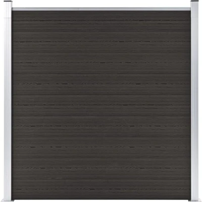 Image of vidaXL Fence Panel WPC 180x186 cm Black