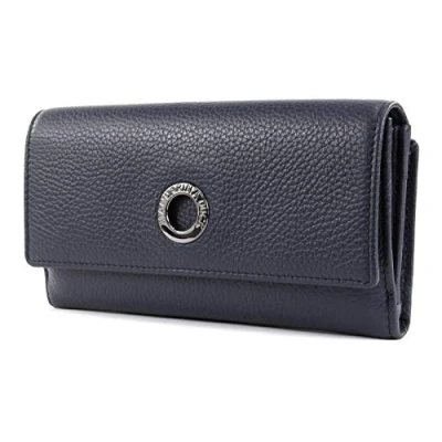 Image of Mandarina Duck Mellow Leather, Women’s Billfold, Dress Blue,