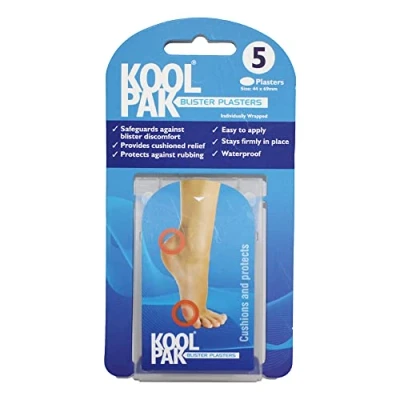 Image of Koolpak Blister Plasters 4.4cm x 6.0cm (Pk 5) Pack of 24