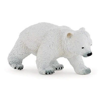 Image of Papo 50145 WILD ANIMAL KINGDOM Tiere Walking Polar Bear cub Figurine, Multicolour
