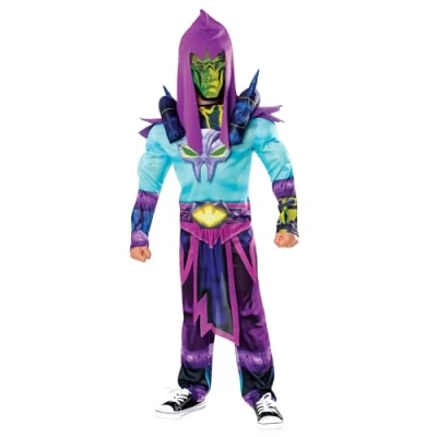 Image of Rubie&#039;s 3016357 8 He Man Skeletor Child Costume Kids Fancy Dress, Boys, Girls, Multicolour, 7 Years