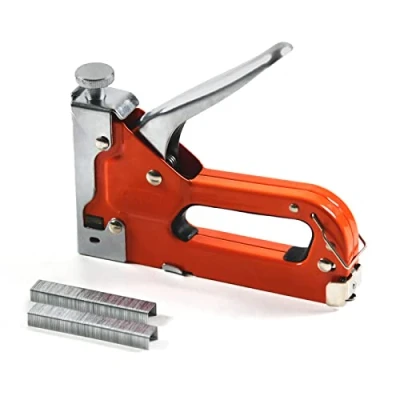 Image of Staple Gun 4 14mm Metal Heavy Duty Upholstery Tacker Stapler 200 Staples
