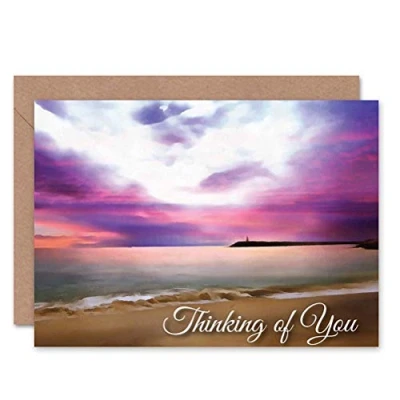Image of Wee Blue Coo CARD GREETING SYMPATHY BEREAVEMENT LANDSCAPE SEA GIFT
