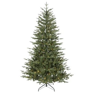 Image of Dellonda Pre Lit 5ft Hinged Christmas Tree with Warm White LED Lights &amp; PE/PVC Tips