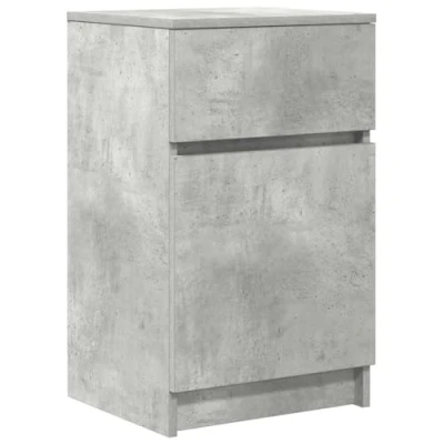 Image of vidaXL bedside cabinet/nightstand concrete grey engineered wood 39x35x65 cm modern bedroom furniture