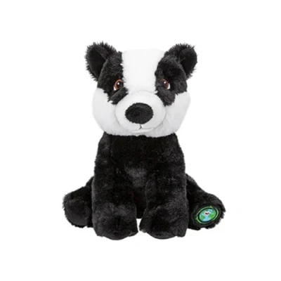 Image of Cute &amp; Fun Black White Your Planet Eco Plush Badger 22.86cm (1 Pc.) Soft Cuddly Design Perfect Companion for Kids
