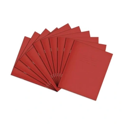 Image of RHINO Stationery Exercise Book 8 X 6.5 32 Page 15mm Lined Red Learning Resources School Books Pack of 10