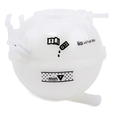 Image of 1K0121407, 1K0121407A, 1K0121407F Expansion Tank FEBI BILSTEIN 46748 with coolant level sensor without lid SKODA: Octavia II Hatchback, Yeti