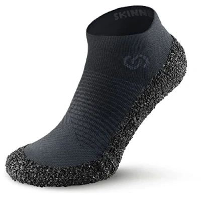 Image of Skinners 2.0 Anthracite Minimalist Barefoot Sock Shoes for Men &amp; Women Ultra Portable Lightweight Breathable Footwear