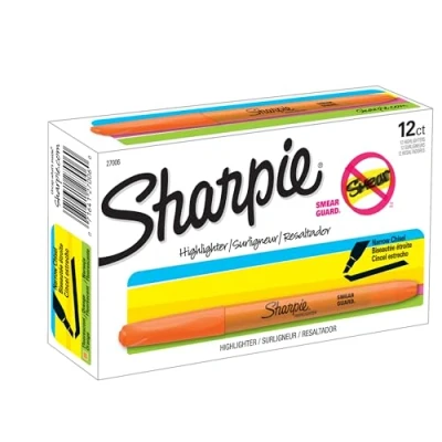 Image of Sharpie 27006 Accent Pocket Style Highlighter, Fluorescent Orange, 12 Pack