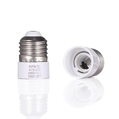 Image of Luminosa E27 to E14 Lamp Socket Adapter Converter Holder for LED Halogen Edison Energy Saving Smart Bulb (Pack of 2) / Convert Large Screw Small Convertor Adaptor/CE Certified