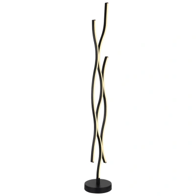 Image of Geronimo LED Integrated Floor Lamp Matt Black 3x 3000K