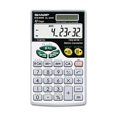 Image of Sharp el 344rb Pocket Calculator (Pocket, Scientific Calculator, 10 Digits, Black, White)