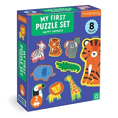 Image of Mudpuppy 9780735376458 Happy Animals Jigsaw Puzzle, Multicoloured, one Size