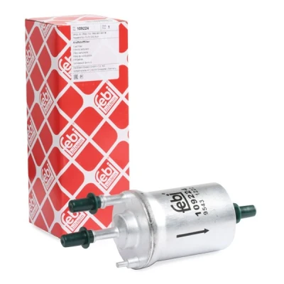 Image of 1K0201051E Fuel Filter FEBI BILSTEIN 109224 In Line with pressure regulator VOLKSWAGEN: Polo V Hatchback, Golf 5, AUDI: A3 Hatchback