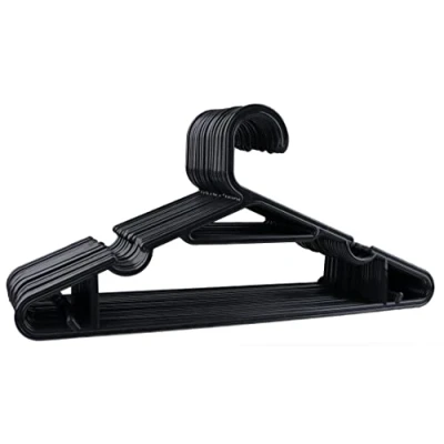 Image of DIVCHI 25/50 Pack of Adult Plastic Coat Hangers with Suit Trouser Bar and Lips Dimensions 39cm Wide 18.5cm High (Set 25)