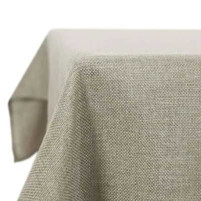Image of Deconovo Faux Linen Rectangle Tablecloth Water Resistant Table Cloth for Dinning 59x59in(150x150cm)