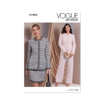 Image of VOGUE PATTERNS V1992Y5 Misses&#039; Jackets, Skirt and Trousers Y5 (18 20 22 24 26)