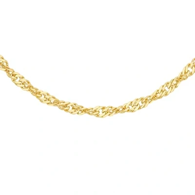 Image of Carissima Gold Women&#039;s 9 ct Yellow 0.8 mm Diamond Cut Curb Chain Necklace of Length 51 cm/20 Inch