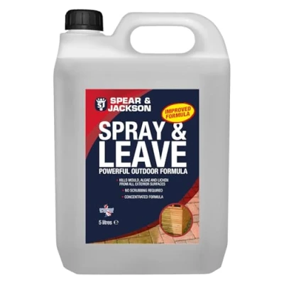Image of Spear &amp; Jackson Spray and Leave Concentrate, Mould, Green Algae Lichen Remover, 5 Litres