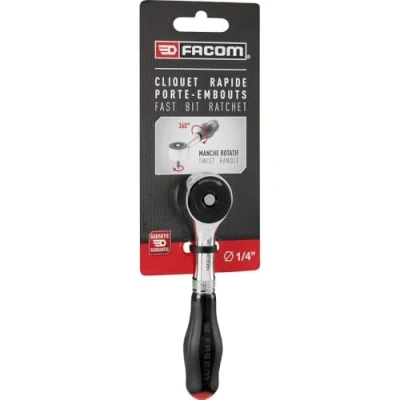 Image of Facom FAC31182 Ratchet Bit Holder 1/4 Rotating Handle R.PE360PB