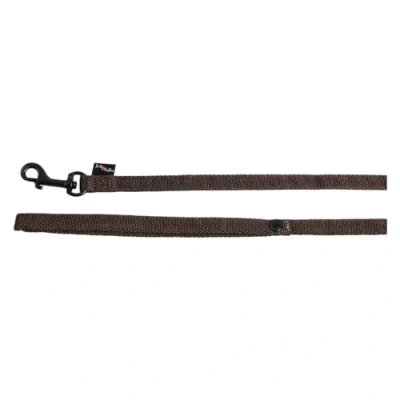Image of JACK AND VANILLA, Comfort Tube Nylon Dog Lead, Brown, Size M, 20 mm x 152 cm