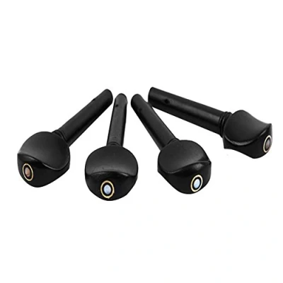 Image of Drfeify Violin Tuning Pegs, 4Pcs Ebony String Tunning Pegs Replacement Accessory for 4/4