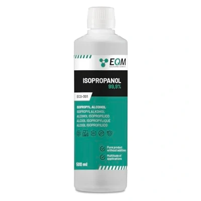 Image of EQM ECO 301 Isopropyl Alcohol 99,9% Pure Isopropanol 500 ML cleaning of electronic components, lenses and screens Household 3D Printing