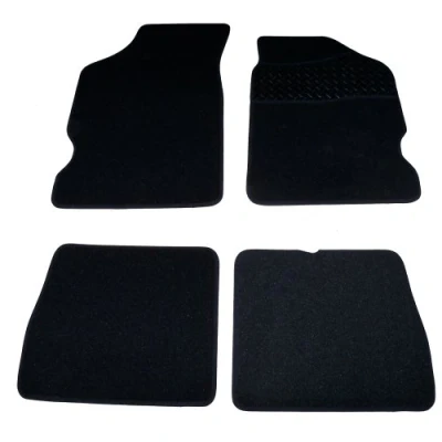 Image of Sakura Mat Set includes Black Carpet with Rubber Heel Pad for Citroen Saxo 1996 2003