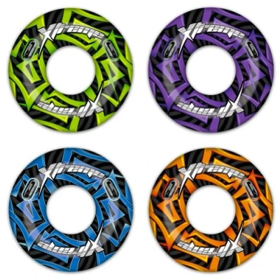 Image of SET of 4 Inflatable Turbo Extreme Swim Ring Rubber Tube Beach Lilo Pool 47&quot;