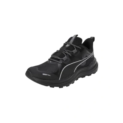 Image of PUMA Unisex Reflect LITE Trail Road Running Shoe, Black Cool Dark Gray Silver, 4.5 UK