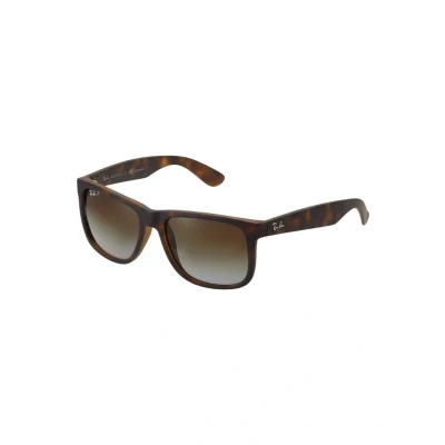 Image of Ray Ban Justin Sunglasses, Men&#039;s, Size: 55, Polar brown/ havana