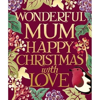 Image of Christmas Card Mum Wonderful Emma Bridgewater Stylish Gold Foil Xmas
