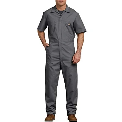 Image of Dickies Men&#039;s Short Sleeve Work Utility Coveralls, Gray V1, M