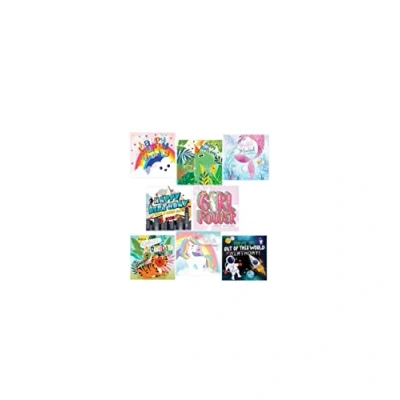 Image of Vsorce4u 8 x Kids Happy Birthday Cards with Envelopes Assorted Design Greeting Massage for