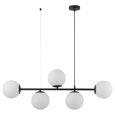 Image of TK Lighting Celeste hanging light with spherical glass, 5 bulb